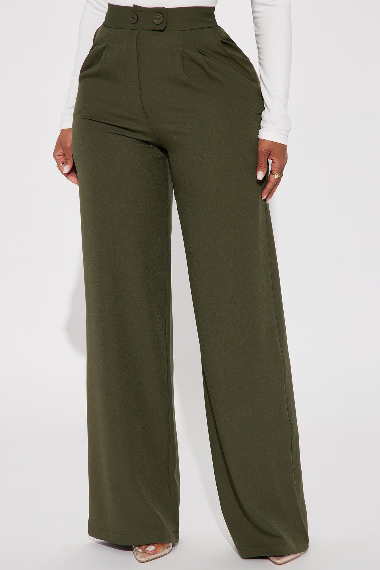 Feeling Focused Trouser - Olive sold by Fashion Nova product image thumbnail 2