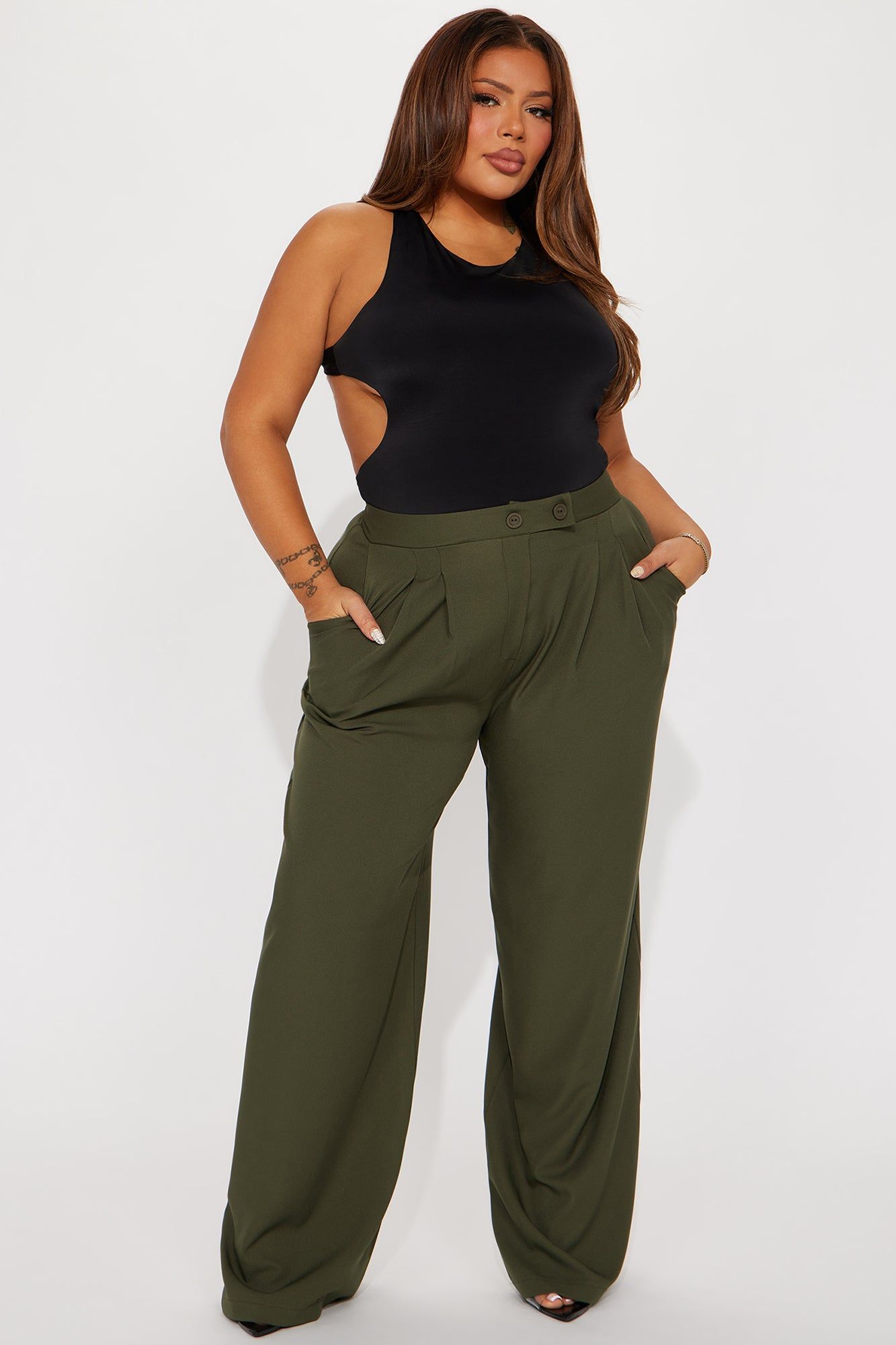 Feeling Focused Trouser - Olive sold by Fashion Nova product image thumbnail 4