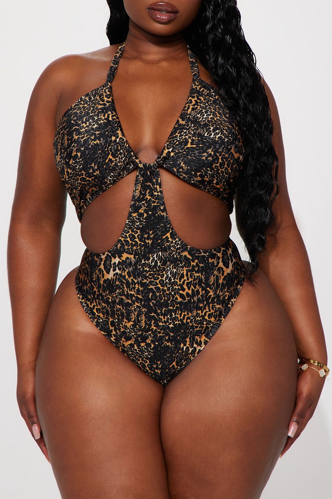 It's Time For Travel 1 Piece Halter Swimsuit - Black/combo sold by Fashion Nova product image thumbnail 5