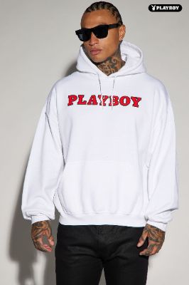 Playboy Good Taste Hoodie - White sold by Fashion Nova