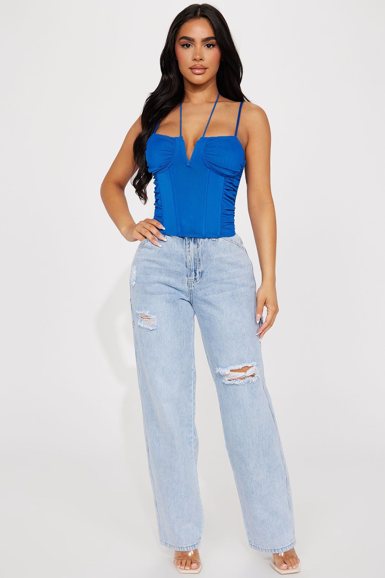 Maven Mesh Sleeveless Top - Royal sold by Fashion Nova product image thumbnail 2