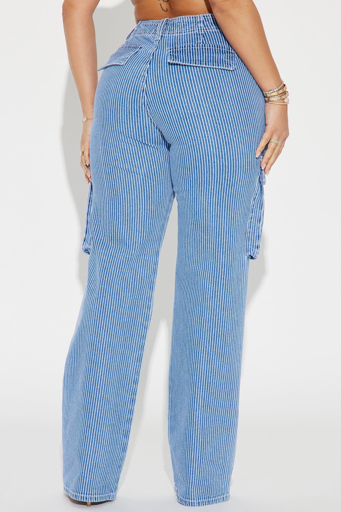 How I See It Cargo Straight Leg Jeans - Medium Wash sold by Fashion Nova product image thumbnail 3