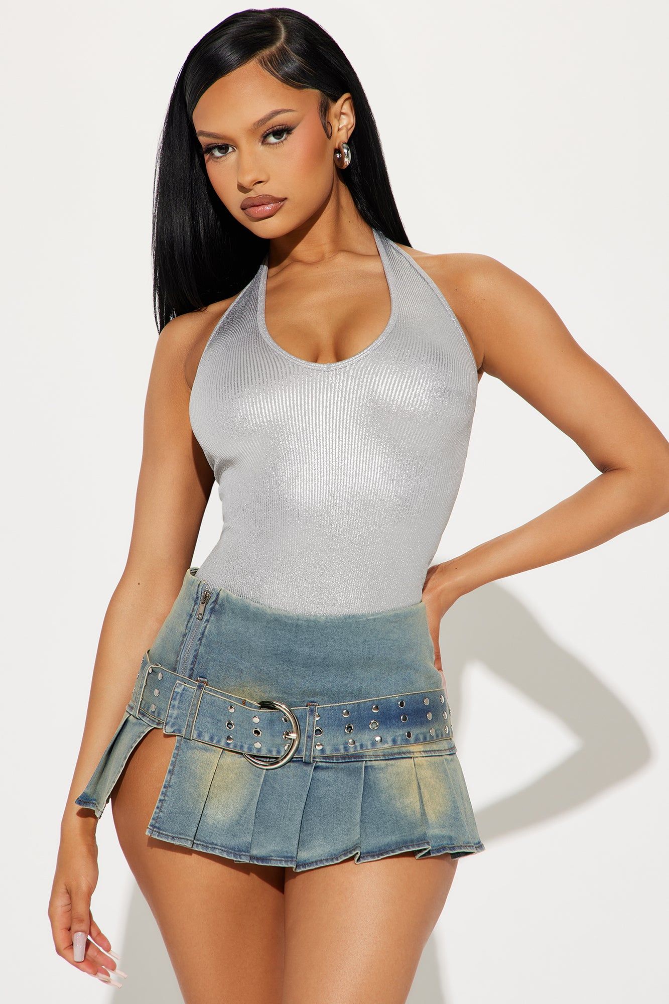 Back Like I Never Left Bodysuit - Silver sold by Fashion Nova product image thumbnail 3