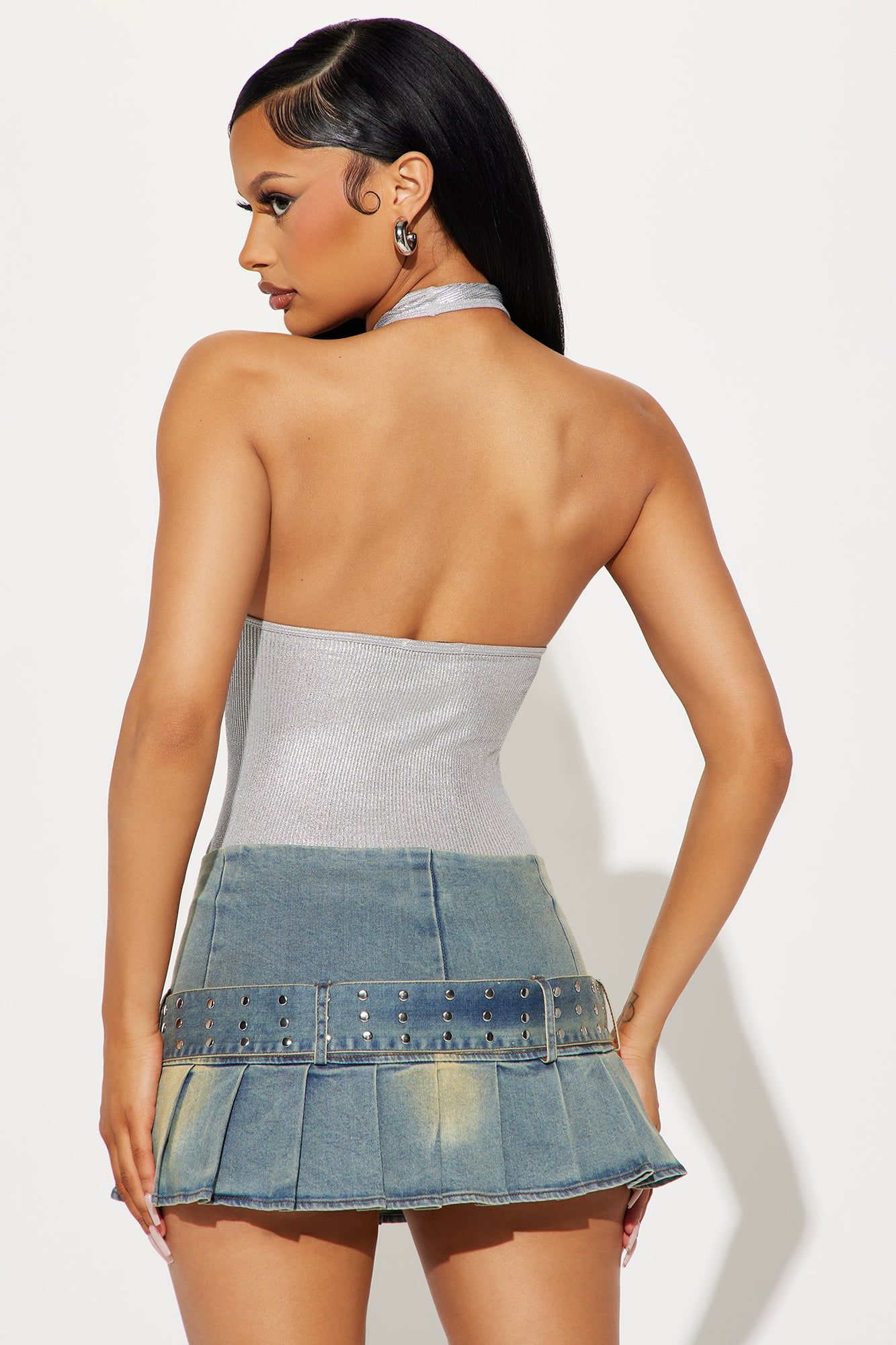 Back Like I Never Left Bodysuit - Silver sold by Fashion Nova product image thumbnail 4