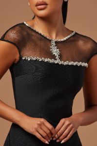 Angelique Bandage Mini Dress - Black sold by Fashion Nova