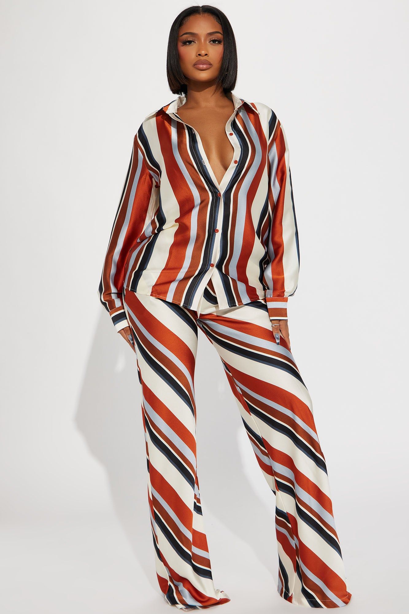 Clara Pant Set - Rust/combo sold by Fashion Nova