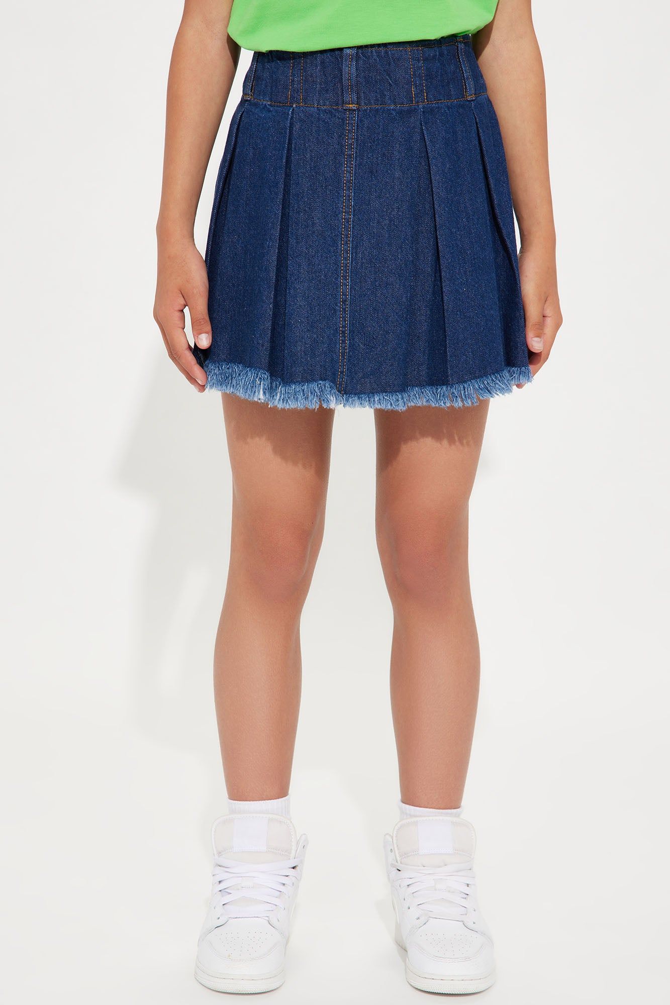 Mini Miss Time To Trend Pleated Mini Skirt - Dark Wash sold by Fashion Nova product image thumbnail 2