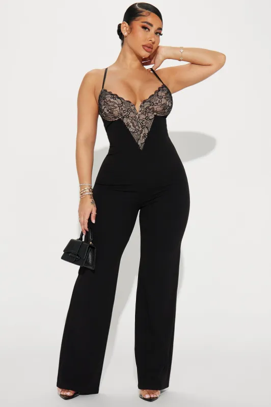 Love Language Jumpsuit - Black sold by Fashion Nova