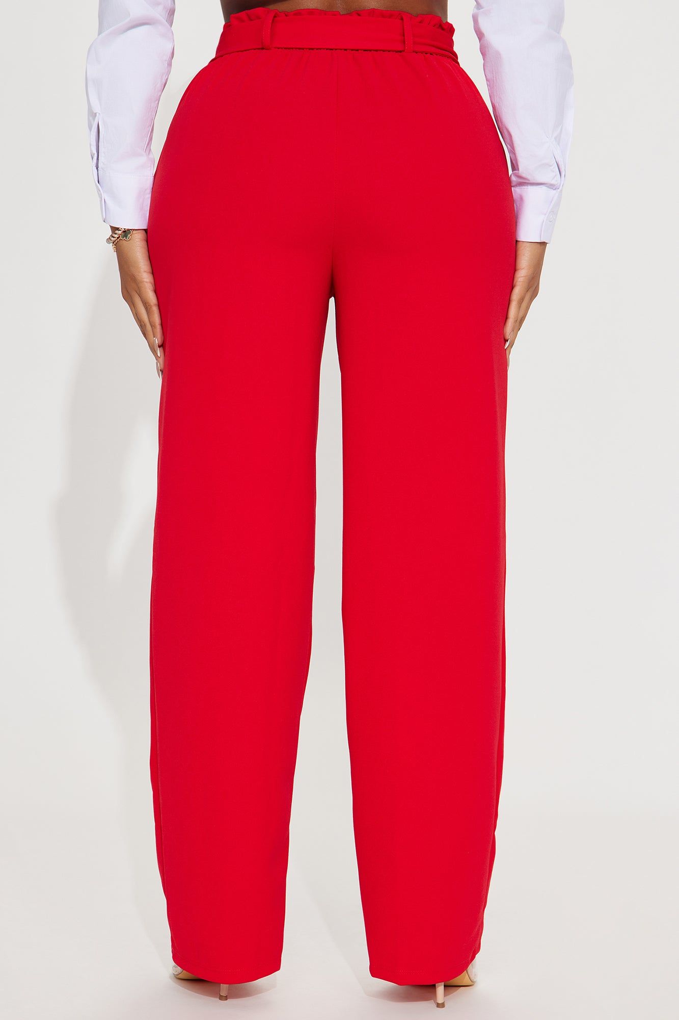 Ellery Tie Waist Trouser - Red sold by Fashion Nova product image thumbnail 3