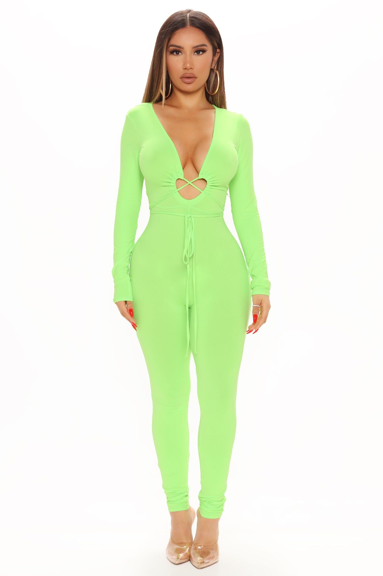 Out Of Your League Jumpsuit - Lime sold by Fashion Nova product image thumbnail 2