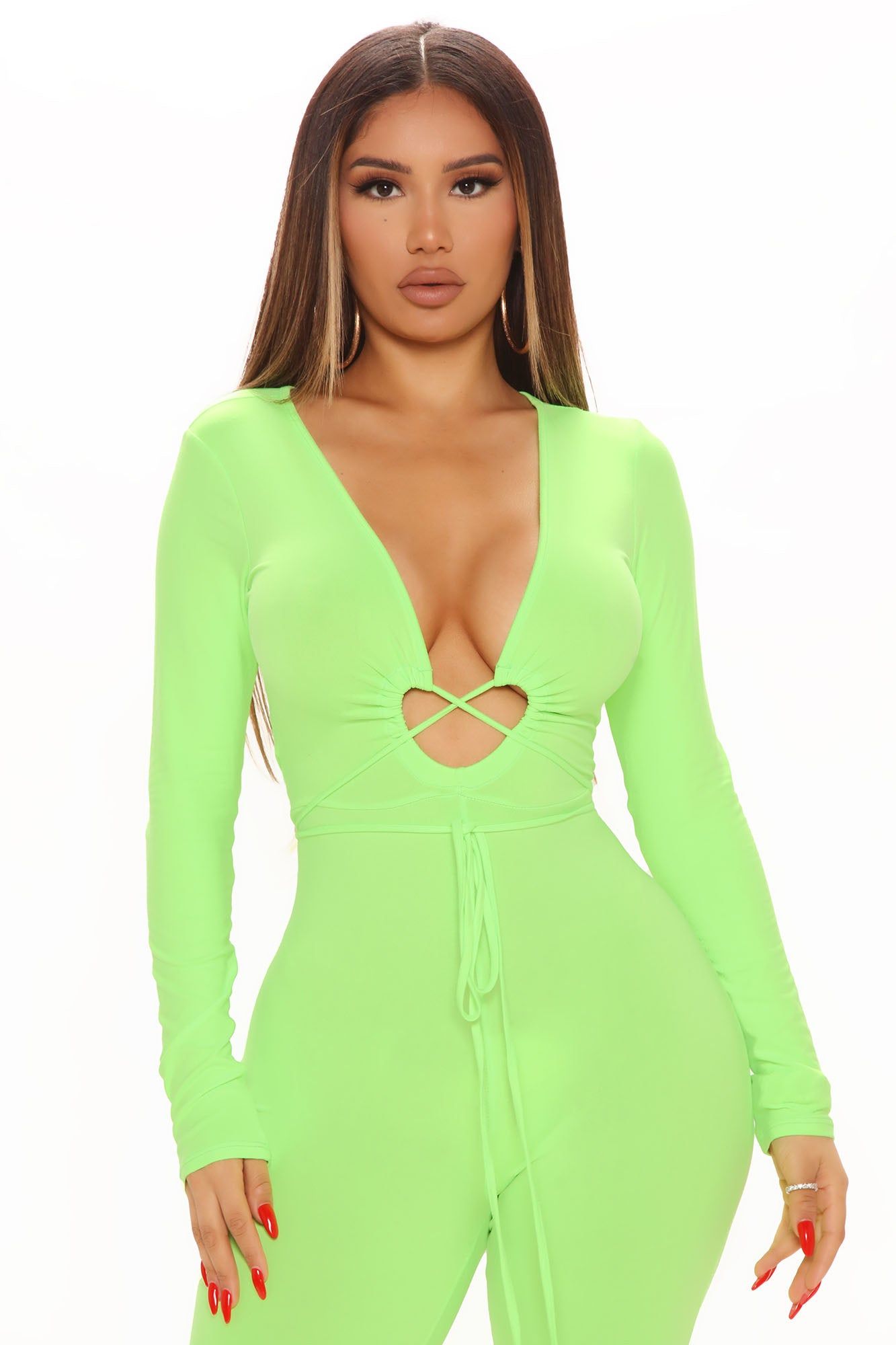 Out Of Your League Jumpsuit - Lime sold by Fashion Nova product image thumbnail 3