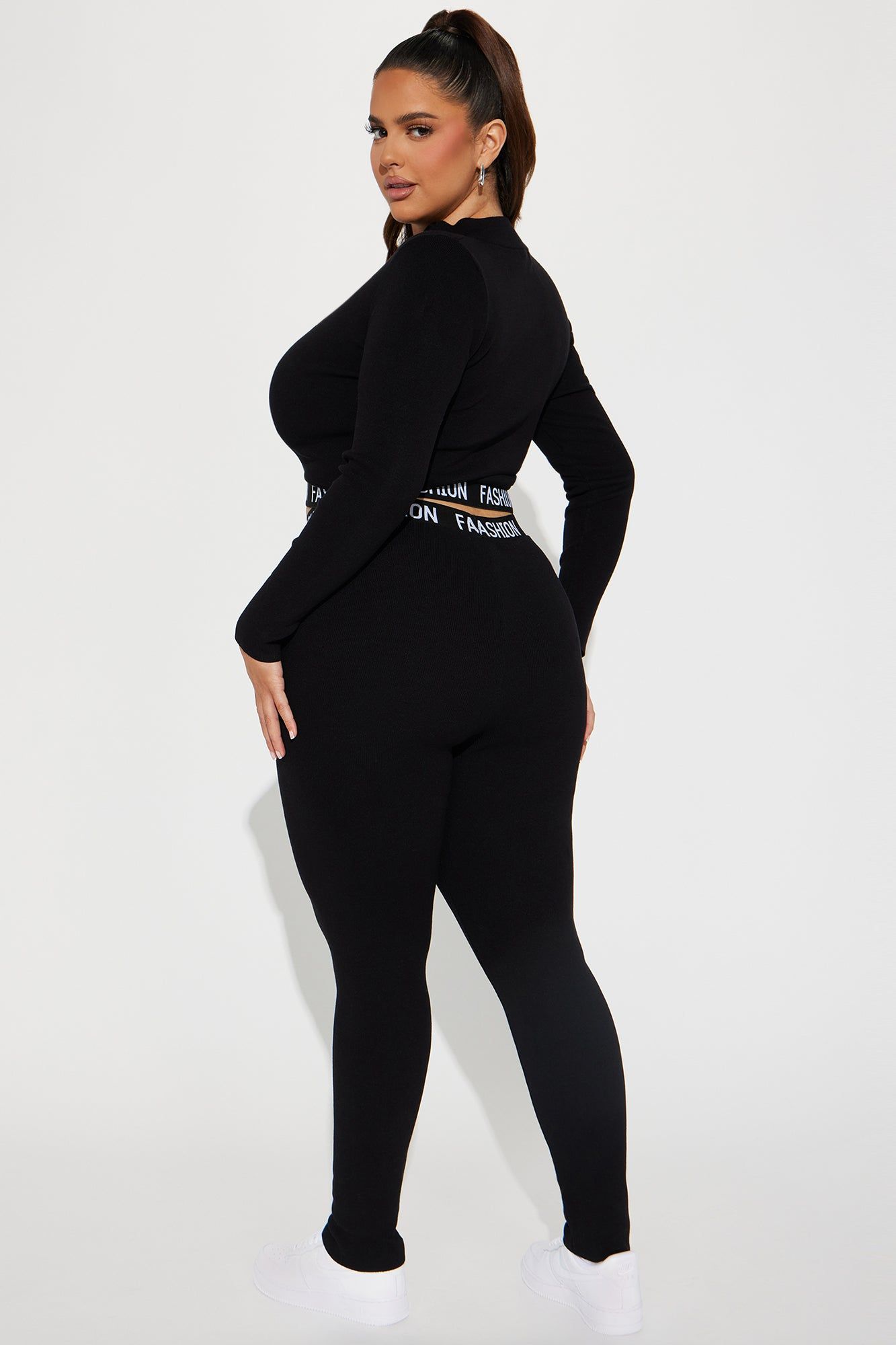 Fashion Foward Sweater Legging Set - Black sold by Fashion Nova product image thumbnail 6