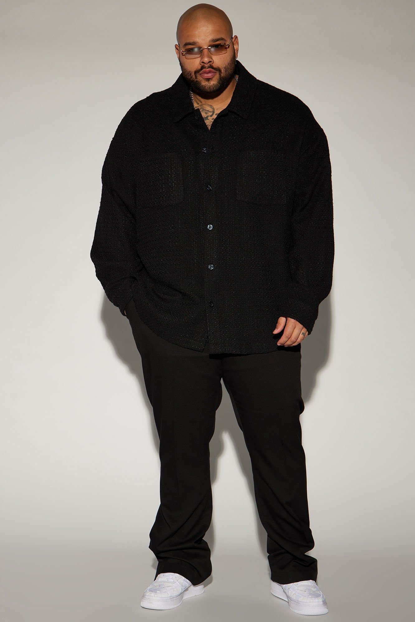 Alex Textured Oversized Shacket - Black sold by Fashion Nova product image thumbnail 5