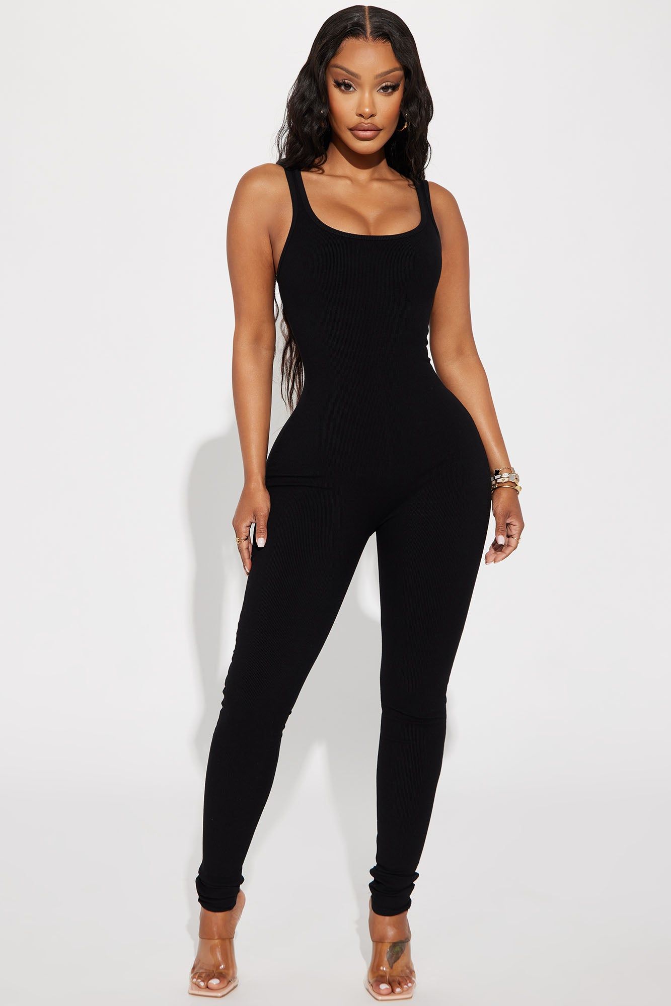 Sandra Light Snatched Jumpsuit - Black sold by Fashion Nova