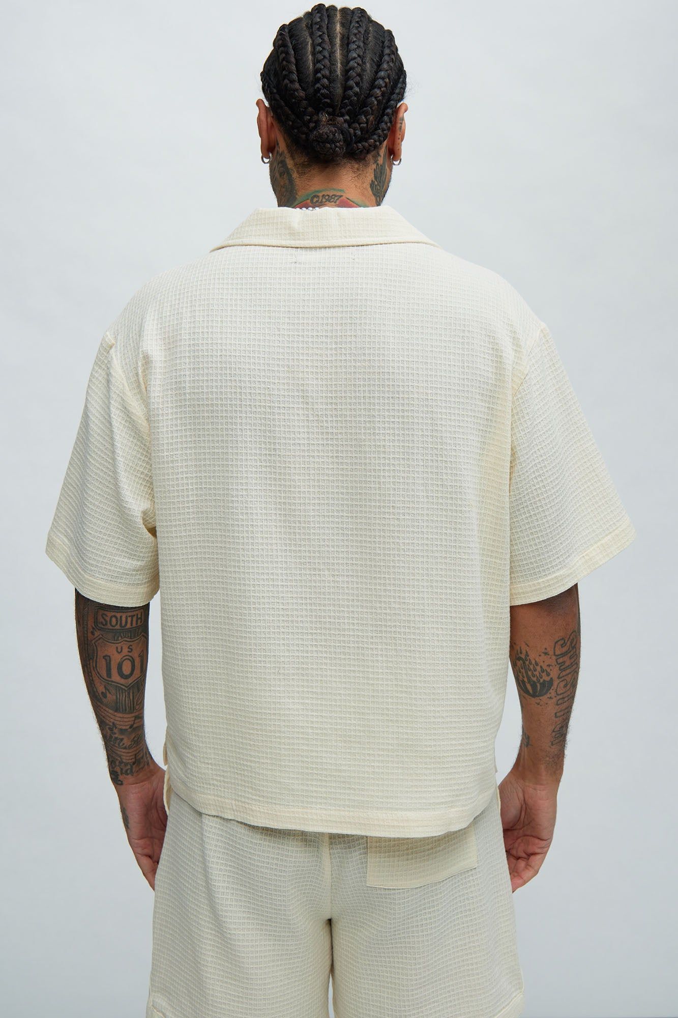 Belgian Textured Shirt - Cream sold by Fashion Nova product image thumbnail 4