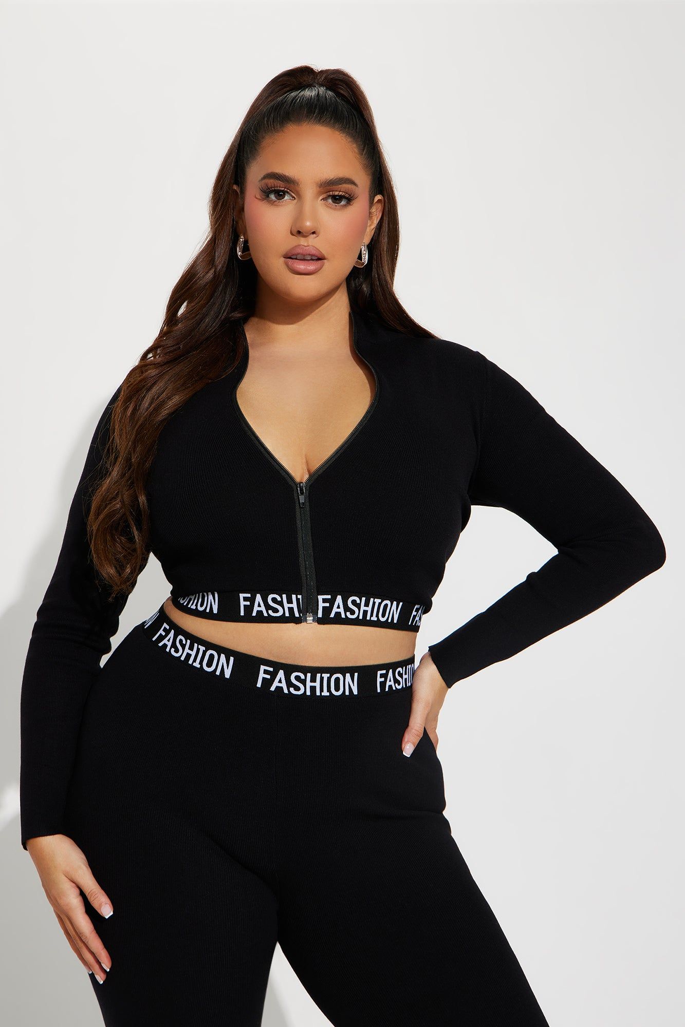 Fashion Foward Sweater Legging Set - Black sold by Fashion Nova product image thumbnail 5