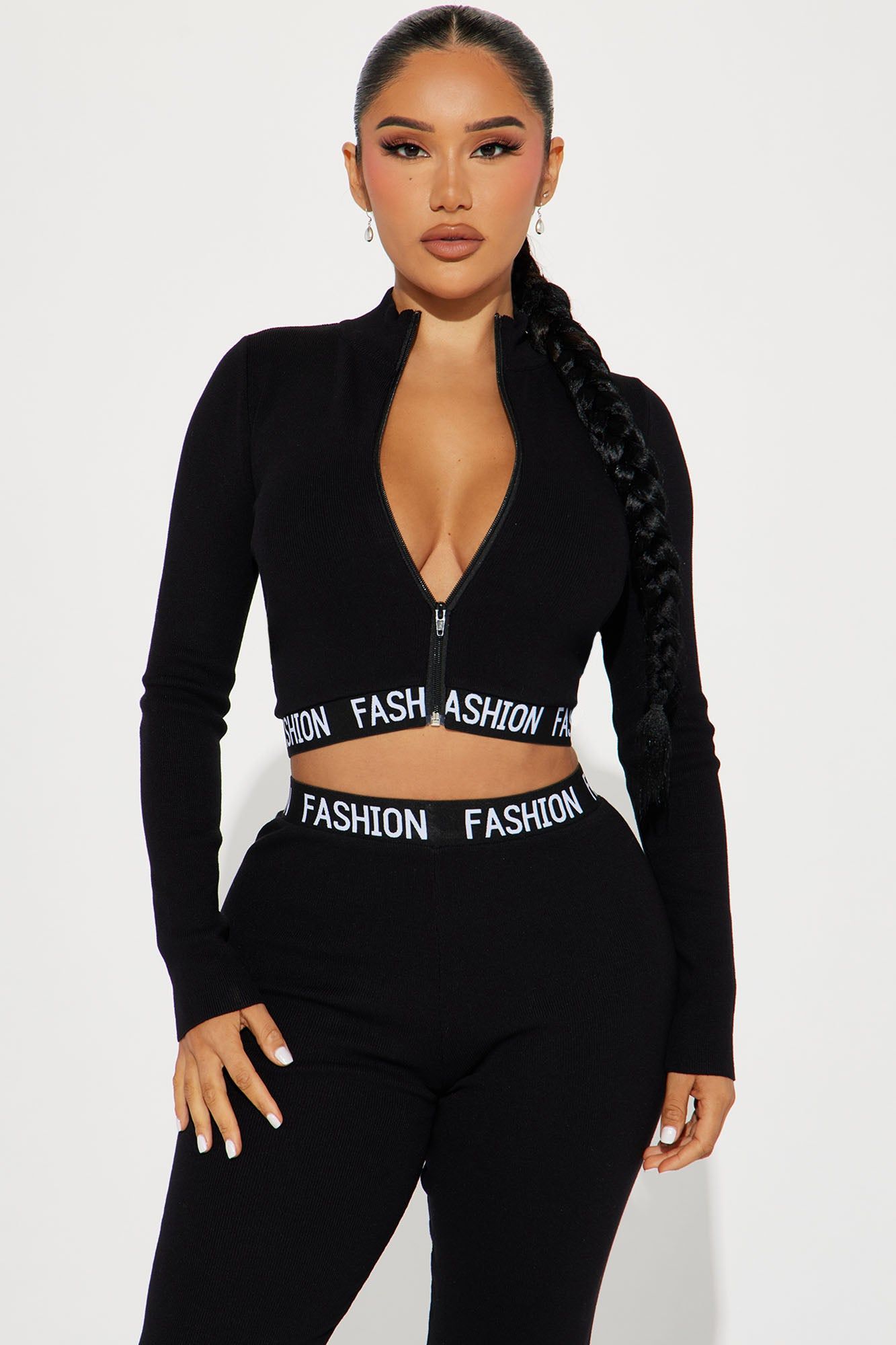 Fashion Foward Sweater Legging Set - Black sold by Fashion Nova product image thumbnail 2