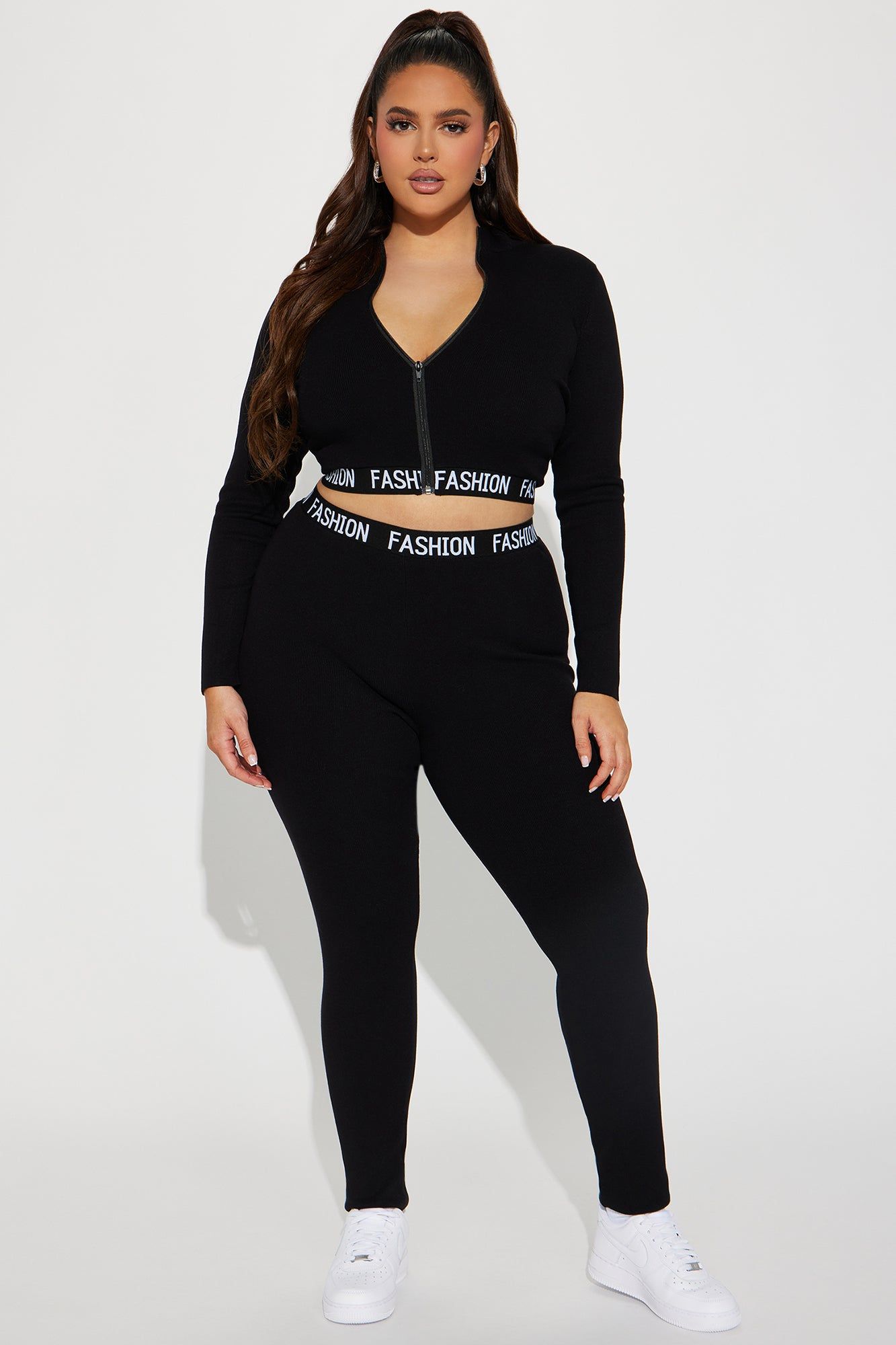 Fashion Foward Sweater Legging Set - Black sold by Fashion Nova product image thumbnail 4