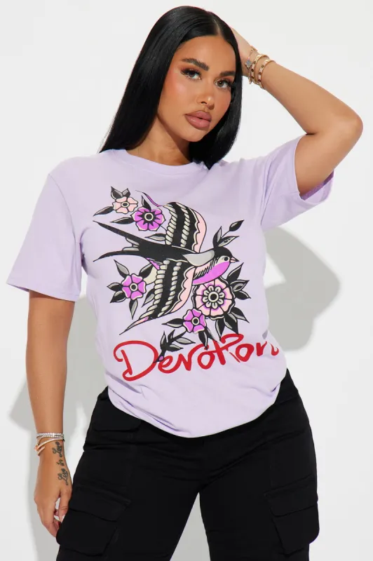 Devoted To You Graphic Tee - Lavender sold by Fashion Nova