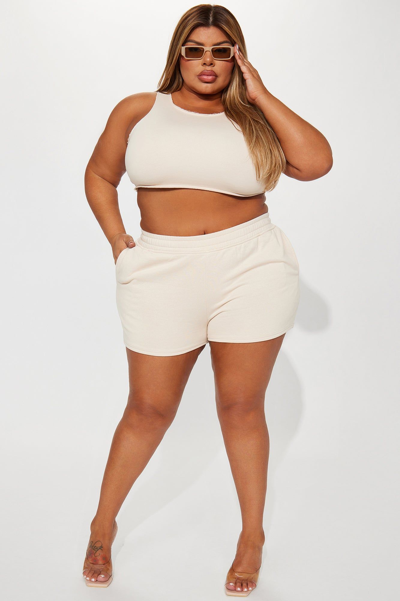 Staying In Lounge Short Set - Taupe sold by Fashion Nova product image thumbnail 4