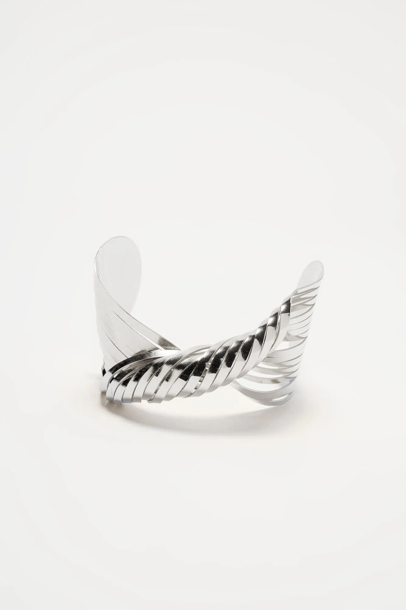 Don't Twist My Words Cuff Bracelet - Silver sold by Fashion Nova product image thumbnail 3