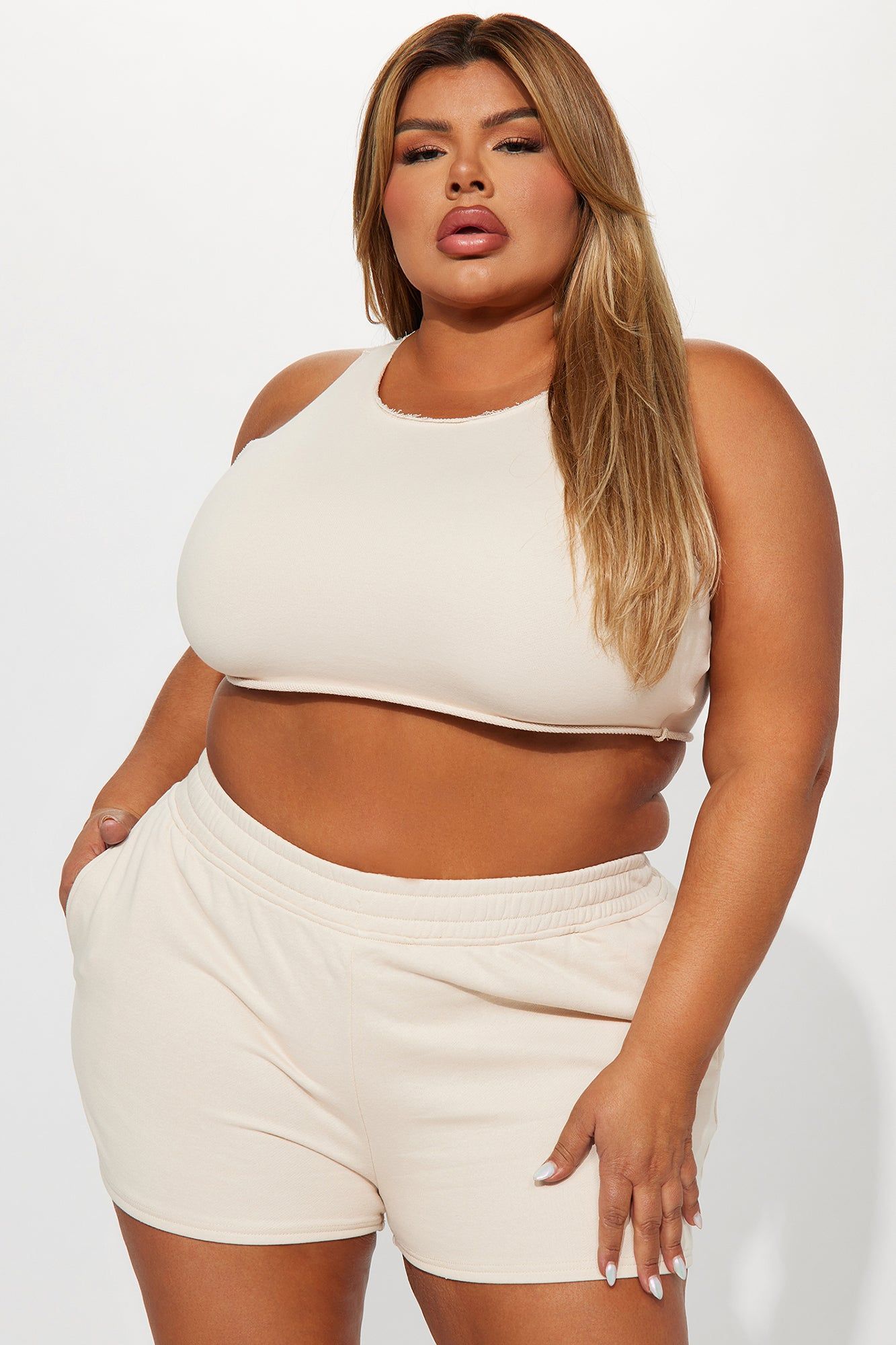 Staying In Lounge Short Set - Taupe sold by Fashion Nova product image thumbnail 5