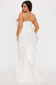 Gloria Bandage Embellished Gown - White sold by Fashion Nova