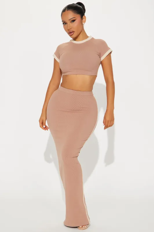 Belle Snatched Skirt Set - Mocha sold by Fashion Nova