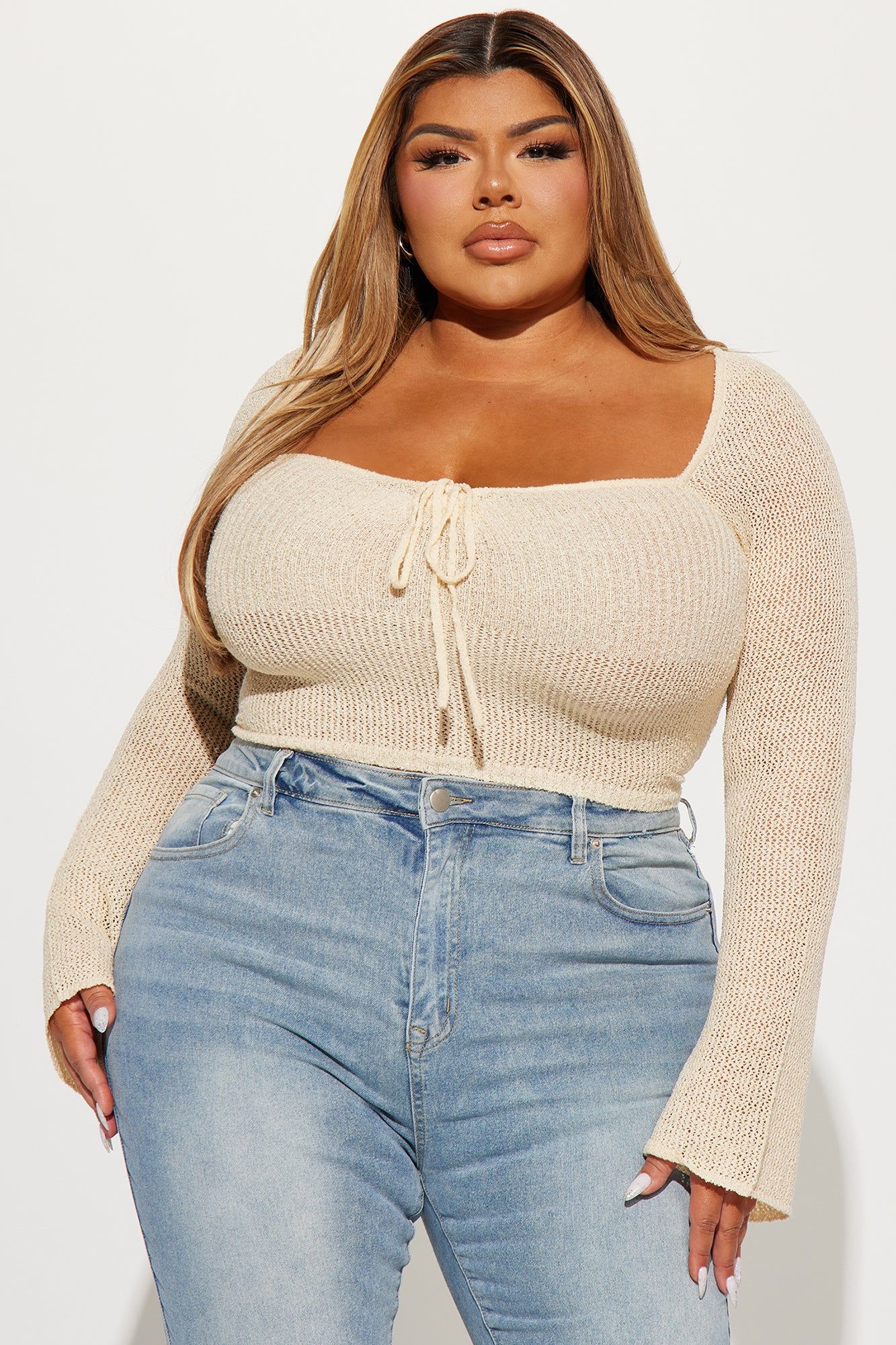 Lost In Paradise Crochet Top - Beige sold by Fashion Nova product image thumbnail 4