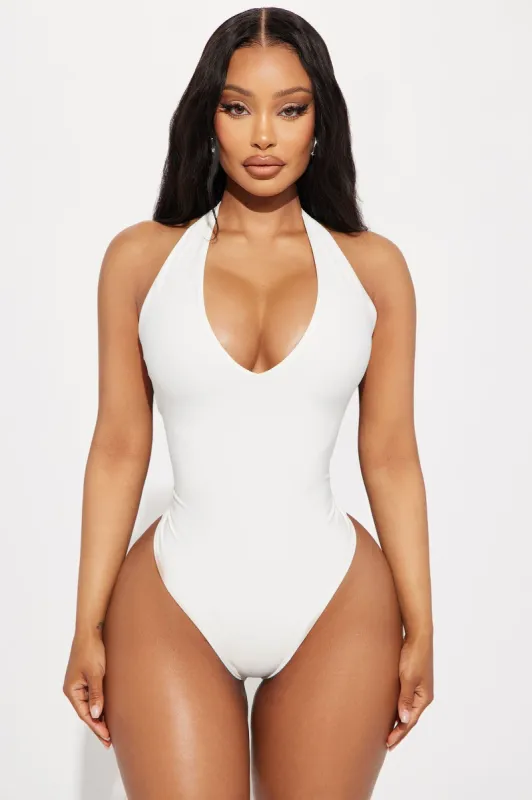 It's Getting Hot In Here Bodysuit - Ivory sold by Fashion Nova