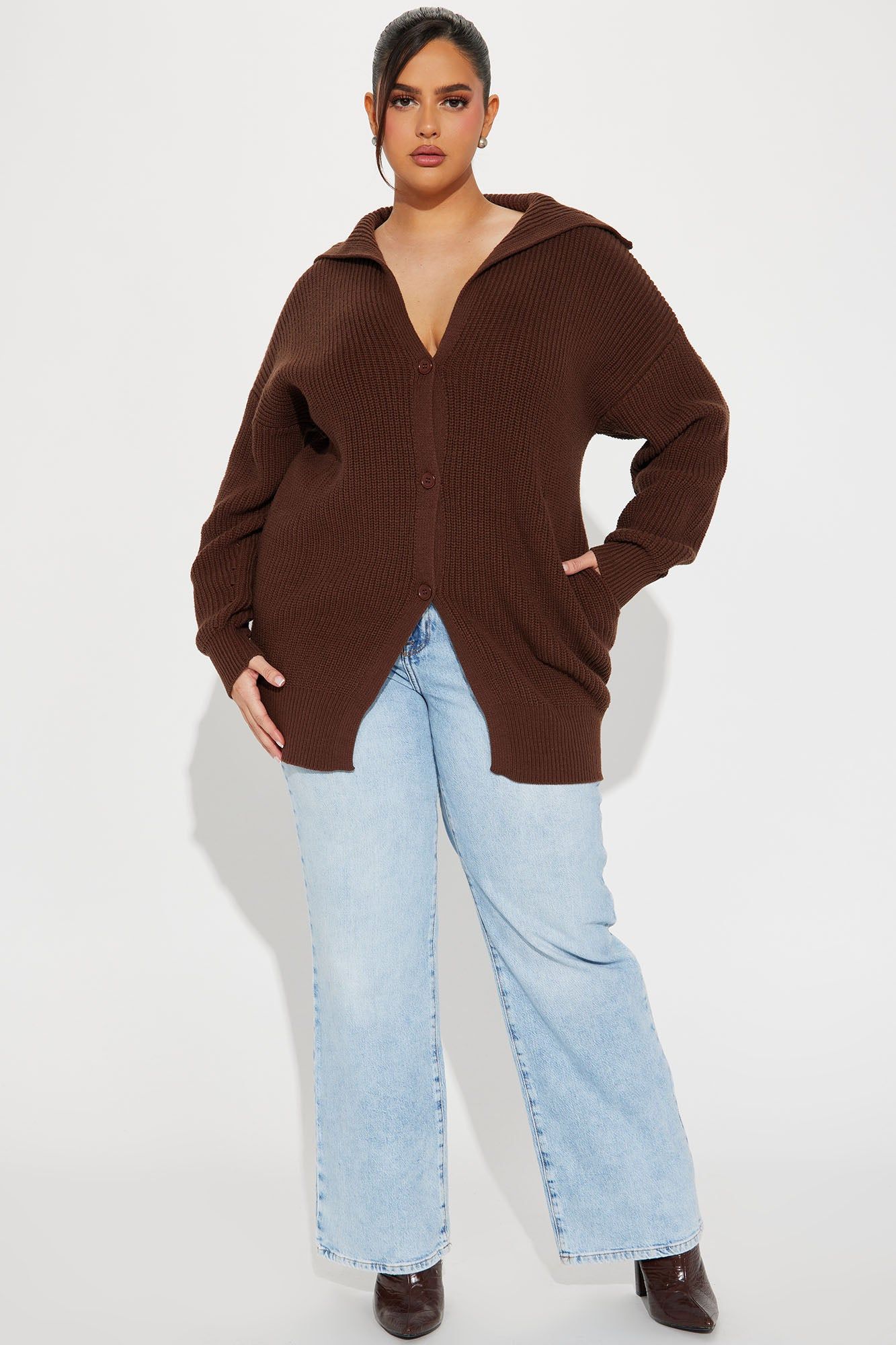 Aura Cardigan - Chocolate sold by Fashion Nova product image thumbnail 5
