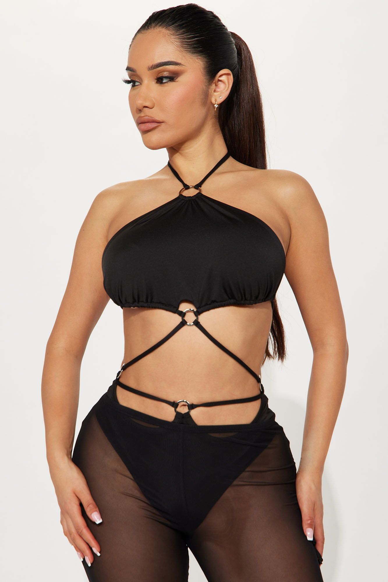 Keep You Waiting Mesh Pant Set - Black sold by Fashion Nova product image thumbnail 2