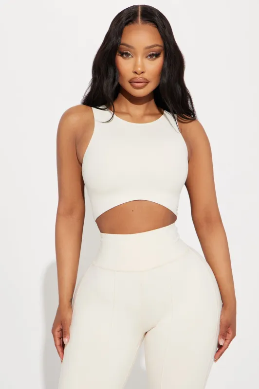 So Curvy Super Soft Active Sports Bra - Ivory sold by Fashion Nova