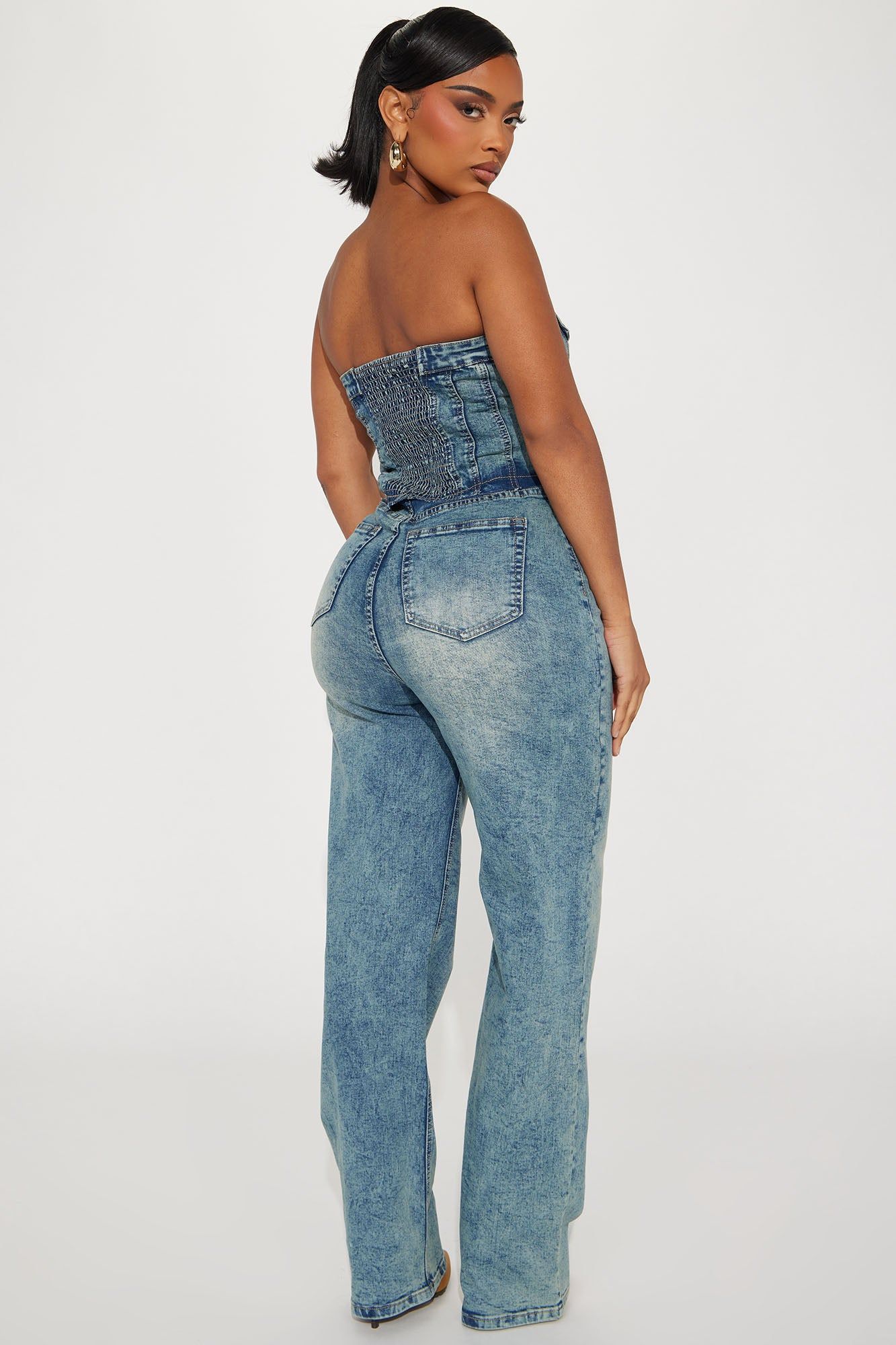 Charming Girl Denim Jumpsuit - Medium Wash sold by Fashion Nova product image thumbnail 4