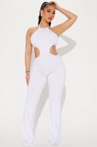 Los Cabos Crochet Jumpsuit - White sold by Fashion Nova