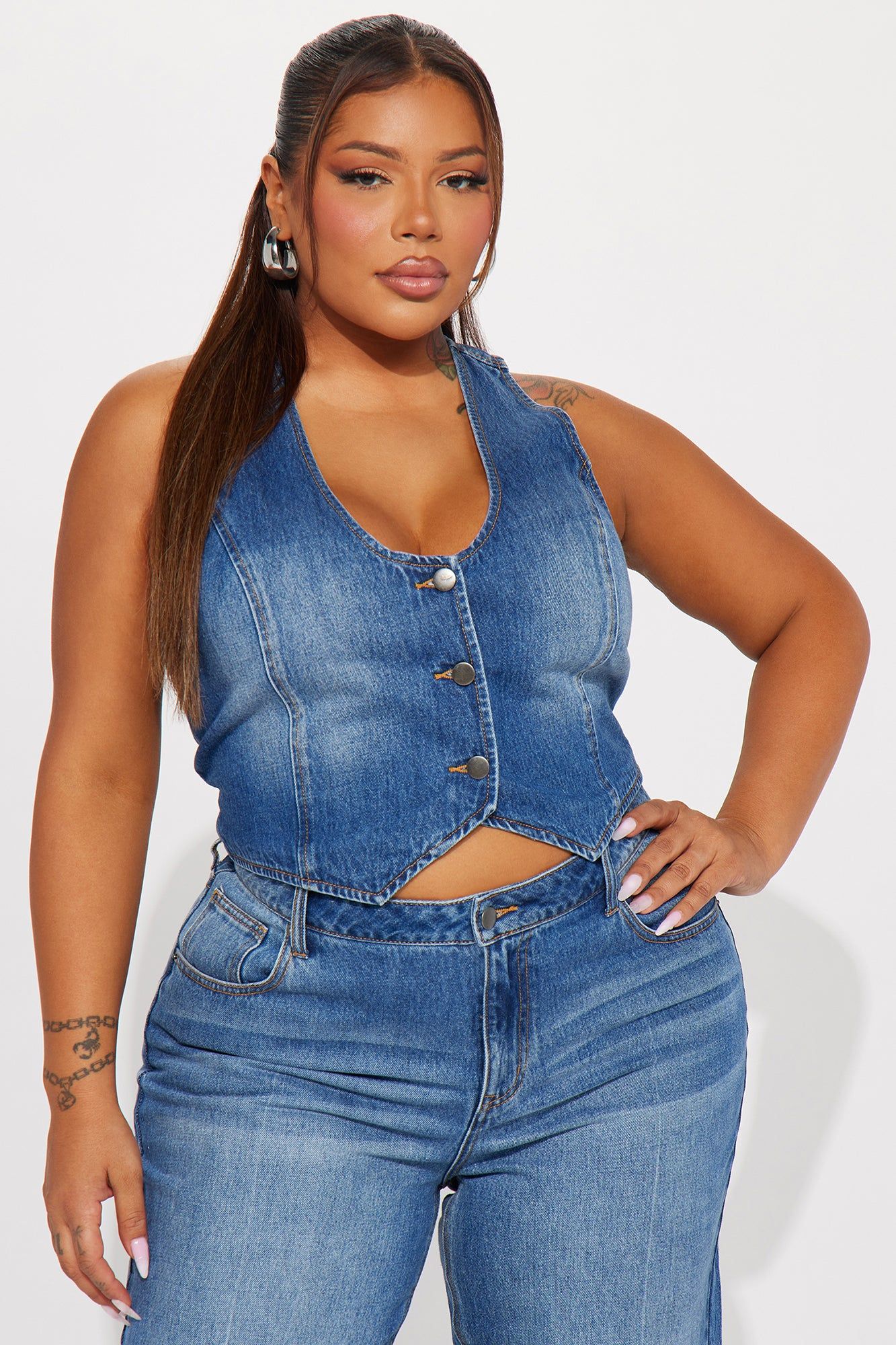 The Wayside Denim Vest - Medium Wash sold by Fashion Nova product image thumbnail 4