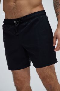 Montez Stretch Swim Trunk Mid - Black sold by Fashion Nova