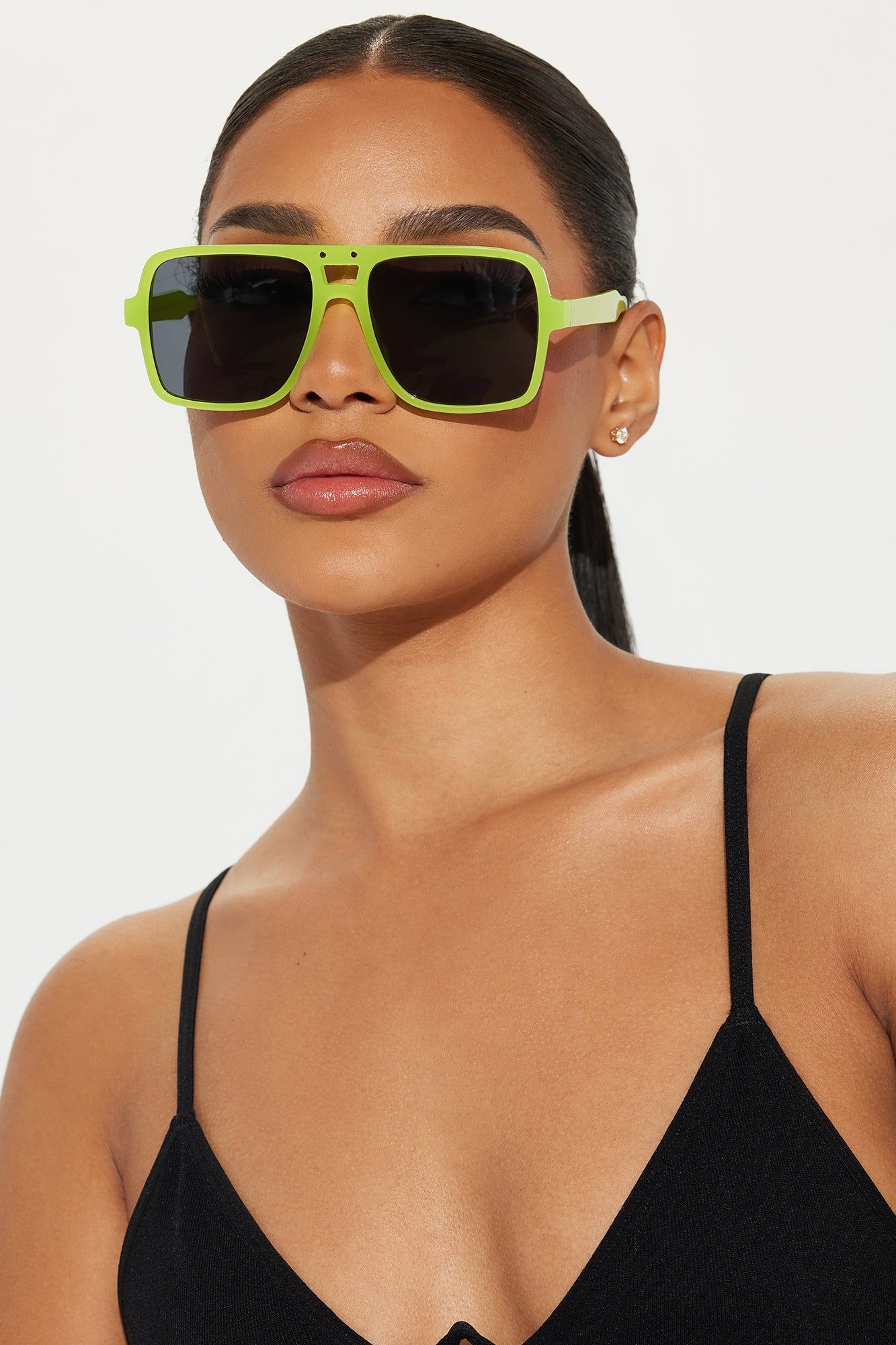 Never Plastic Sunglasses - Green sold by Fashion Nova