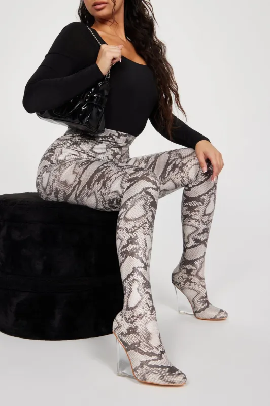 Wild For Love Pant Boots - Brown/combo sold by Fashion Nova