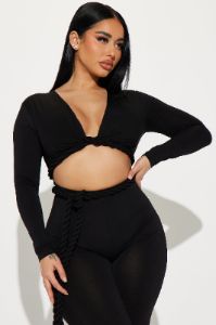 Reina Rope Jumpsuit - Black sold by Fashion Nova