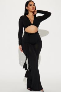 Reina Rope Jumpsuit - Black sold by Fashion Nova