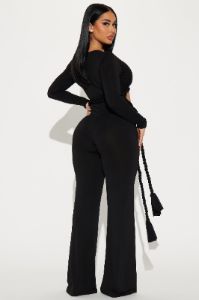 Reina Rope Jumpsuit - Black sold by Fashion Nova