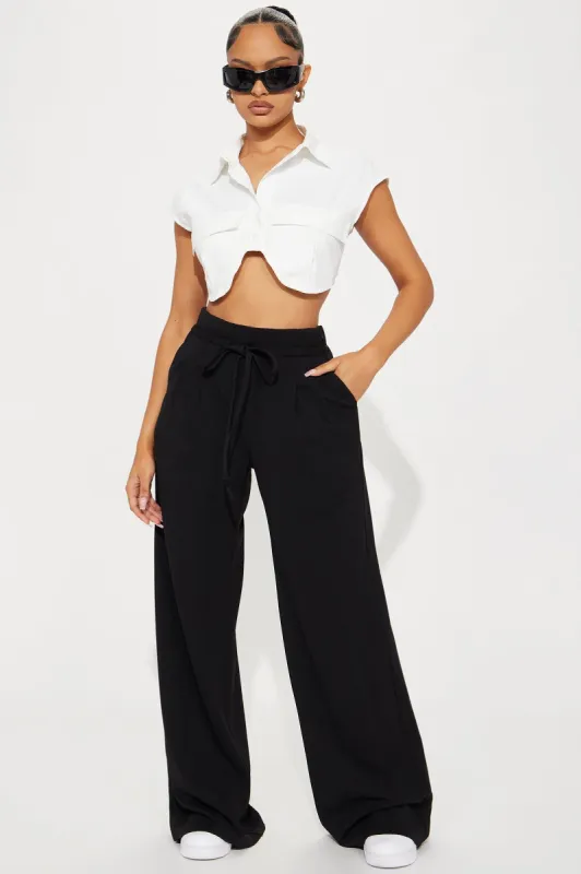 Name Your Game Trouser Pant - Black sold by Fashion Nova