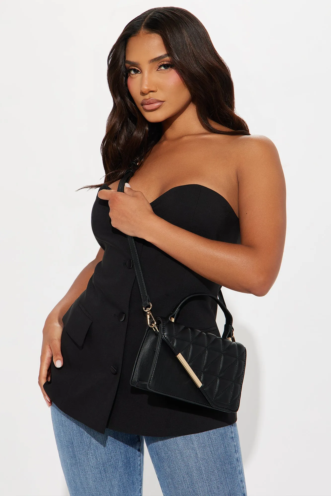 This Must Be The Place Crossbody Bag - Black sold by Fashion Nova