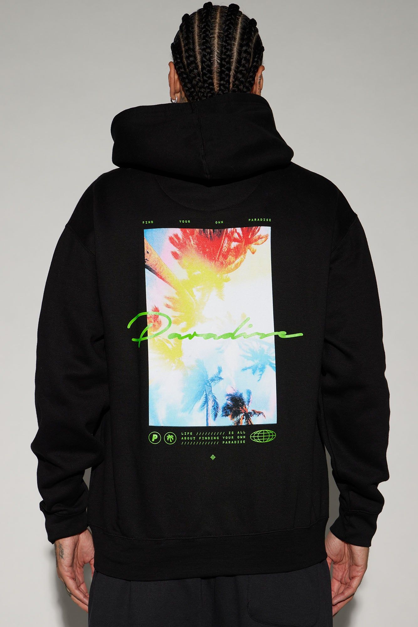 Find Your Paradise Hoodie - Black sold by Fashion Nova