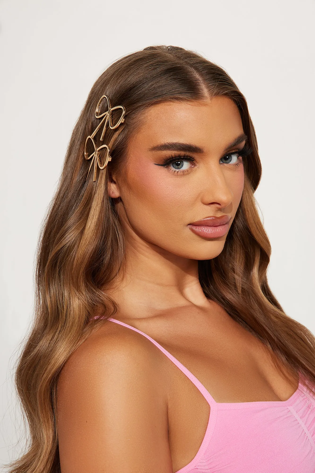 Be Nice Bow Hair Clip Set - Gold sold by Fashion Nova product image thumbnail 2