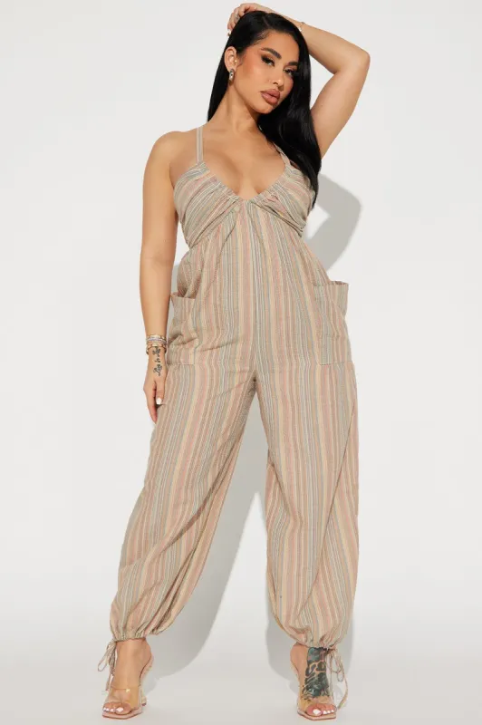 Beach Babe Jumpsuit - Multi Color sold by Fashion Nova