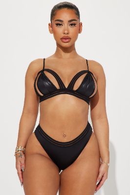 The Girl You Like Bra And Panty Set - Black sold by Fashion Nova