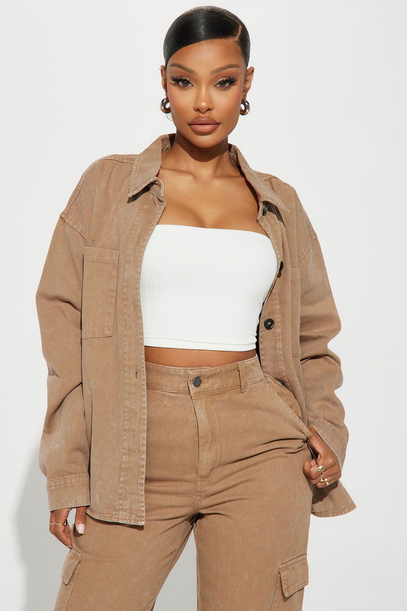 Hot Demand Denim Set - Mocha sold by Fashion Nova product image thumbnail 2