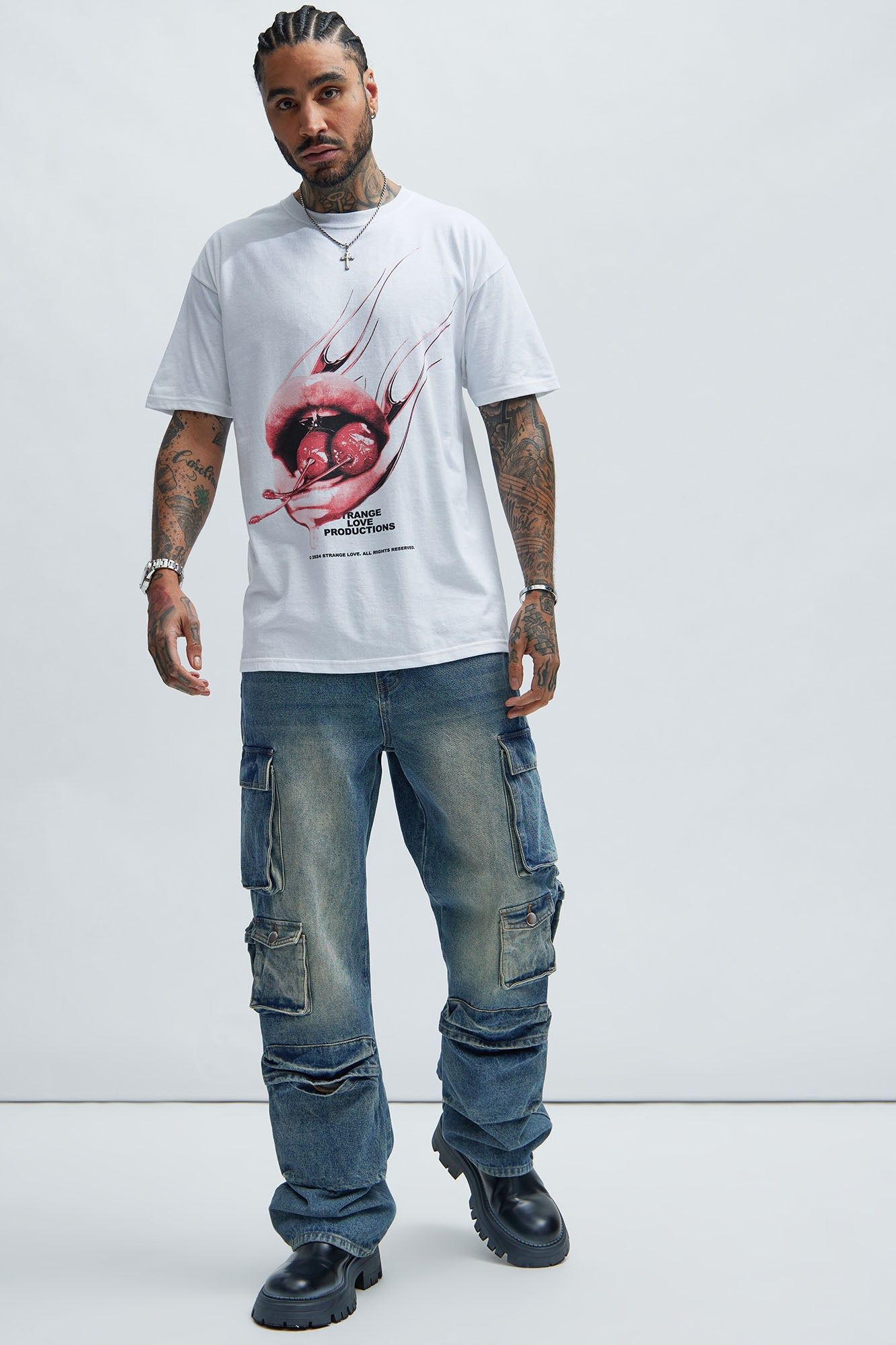 Strange Love Production Short Sleeve Tee - White sold by Fashion Nova product image thumbnail 2